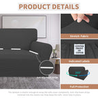 Easy-Going 100% Waterproof Loveseat Couch Cover, Dual Waterproof Sofa Cover, Stretch Jacquard Sofa Slipcover, Leakproof Furniture Protector For Kids, Pets, Dog And Cat (Loveseat, Dark Gray)