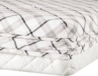 Comfort Spaces Cotton Flannel Breathable Warm Deep Pocket Sheets With Pillow Case Bedding, Cal King, Grey Plaid 4 Piece