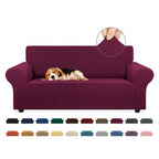 Kekuou Stretch Loveseat Sofa Cover Slipcover,Couch Covers For 2 Cushion Couch Sofa (55'-79') Furniture Protector Sofa With Ela