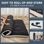 Docred Japanese Futon Floor Mattress Twin Size 39''X 80'', Floor Mattress Pad, Foldable Tatami Mat Portable Dormitory Sleeping P