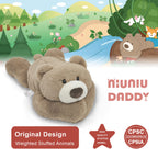 Niuniu Daddy 20' | 3.3 Pound Weighted Bear Stuffed Animals For Adults Kids, Giant Large Teddy Bear Plush Toy, Cute Brown Bear B
