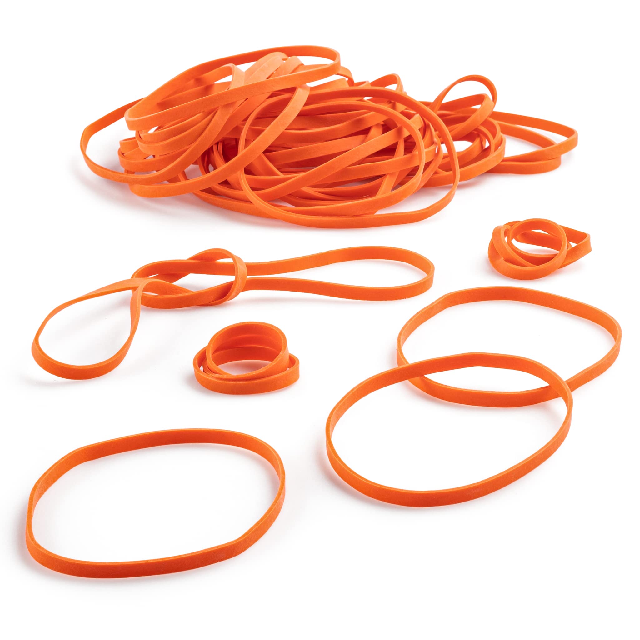 Plasticmill Rubber Bands - #33 Size - Orange Rubberbands - 1Lb/500 Count.