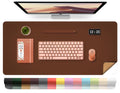 Leather Desk Pad Protector And Mat, Large Mouse Pad, Non-Slip Blotter, Office Laptop Desk Pad, Pu Leather Writing Pad For Office