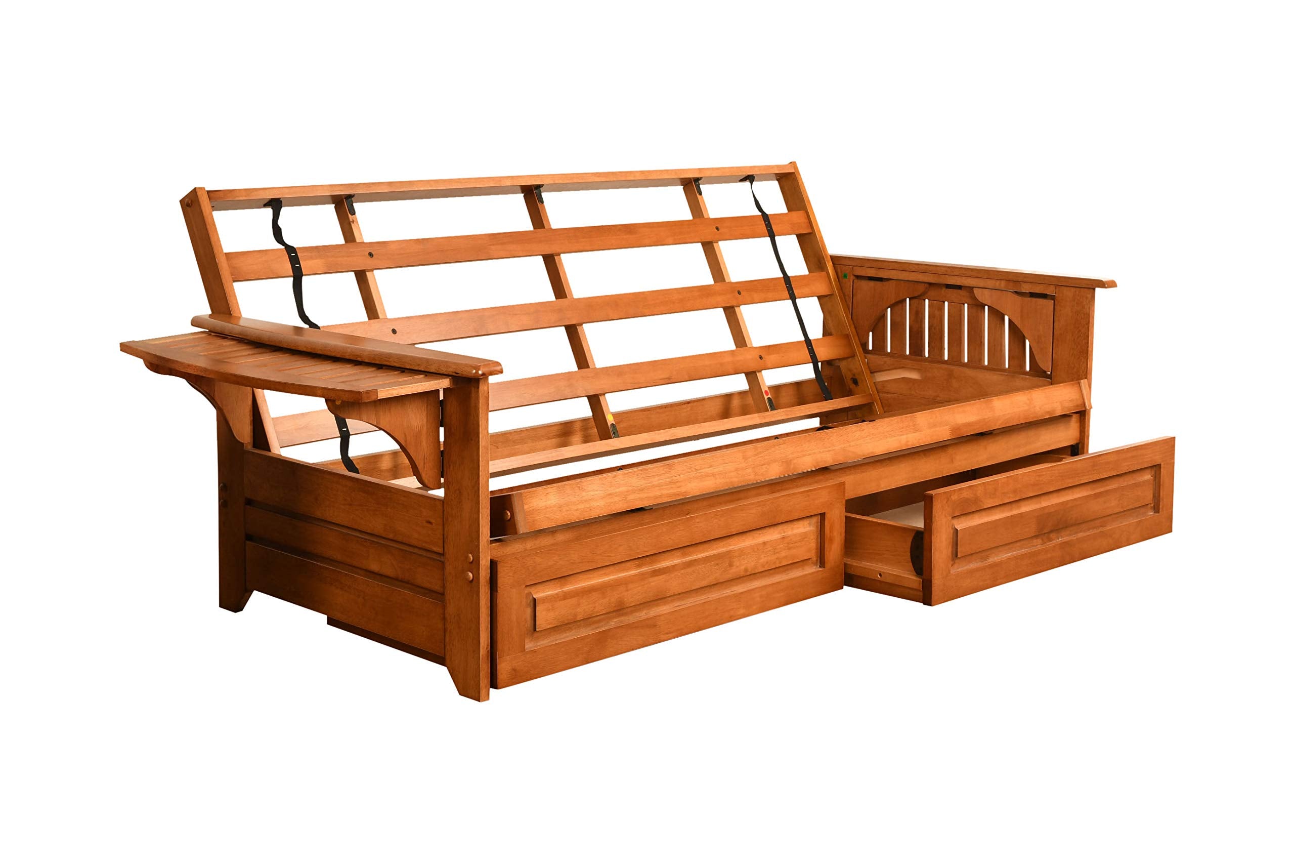 Kodiak Furniture Phoenix Full Futon Storage Drawers, Frame Only/No Mattress