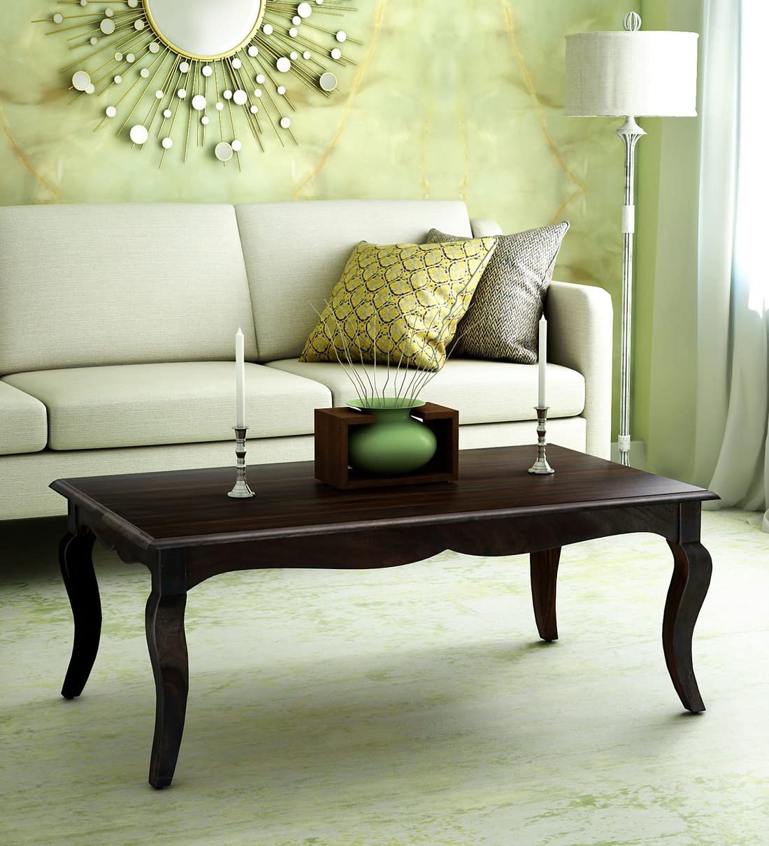 Chetan Interiors Solid Sheesham Wood Coffee Center Table For Living Room | (Nahar LegW)