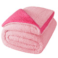 Exclusivo Mezcla Reversible Sherpa Fleece Throw Blanket For Couch, Soft Plush Blanket For Bed Sofa, Thick Warm Fluffy Blankets F
