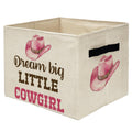 ATBWGT Western Cowgirl Nursery Storage Bins Box, Toybox for Boys, Little Cowgirl Western Foldable Storage Baskets Organizer for 