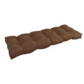 Blazing Needles Microsuede Tufted Bench Cushion, 46 x 19, Chocolate