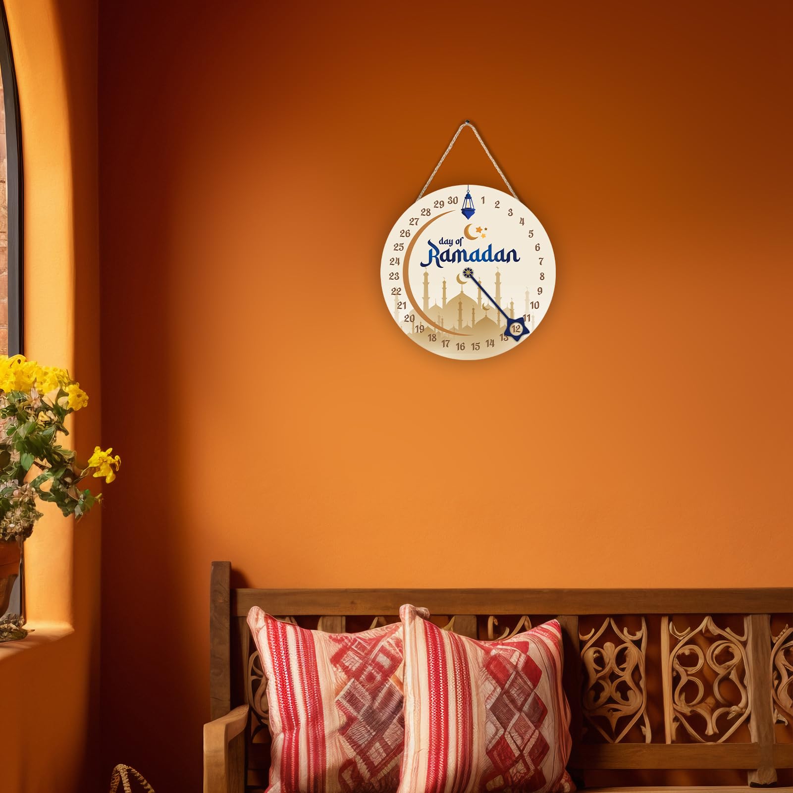 Ramadan Advent Calendar Countdown, Door Hanging Decorations For Ramadan Home Sign