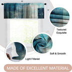 Emvency 2 Pack Valances Window Treatments Turquoise Abstract Modern Art Blackout Drapes Adjustable Curtain Valances For Windows