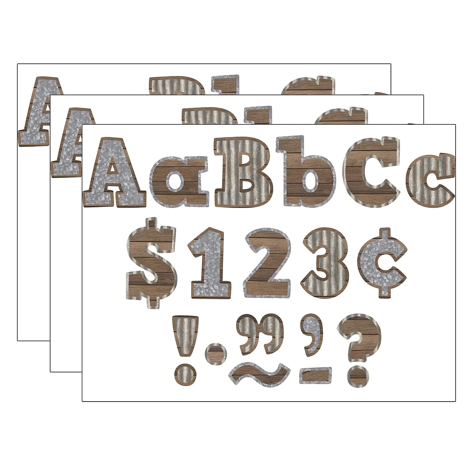 Home Sweet Classroom Bold Block 4'' Letters Combo Pack, 230 Characters Per Pack, 3 Packs