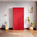 Godrej Interio Almirah Flynn Nx 2Door Steel Almirah Wardrobe (SemiGloss Carmine Red), 1Year Warranty, 1 Locker And 5 Shelves