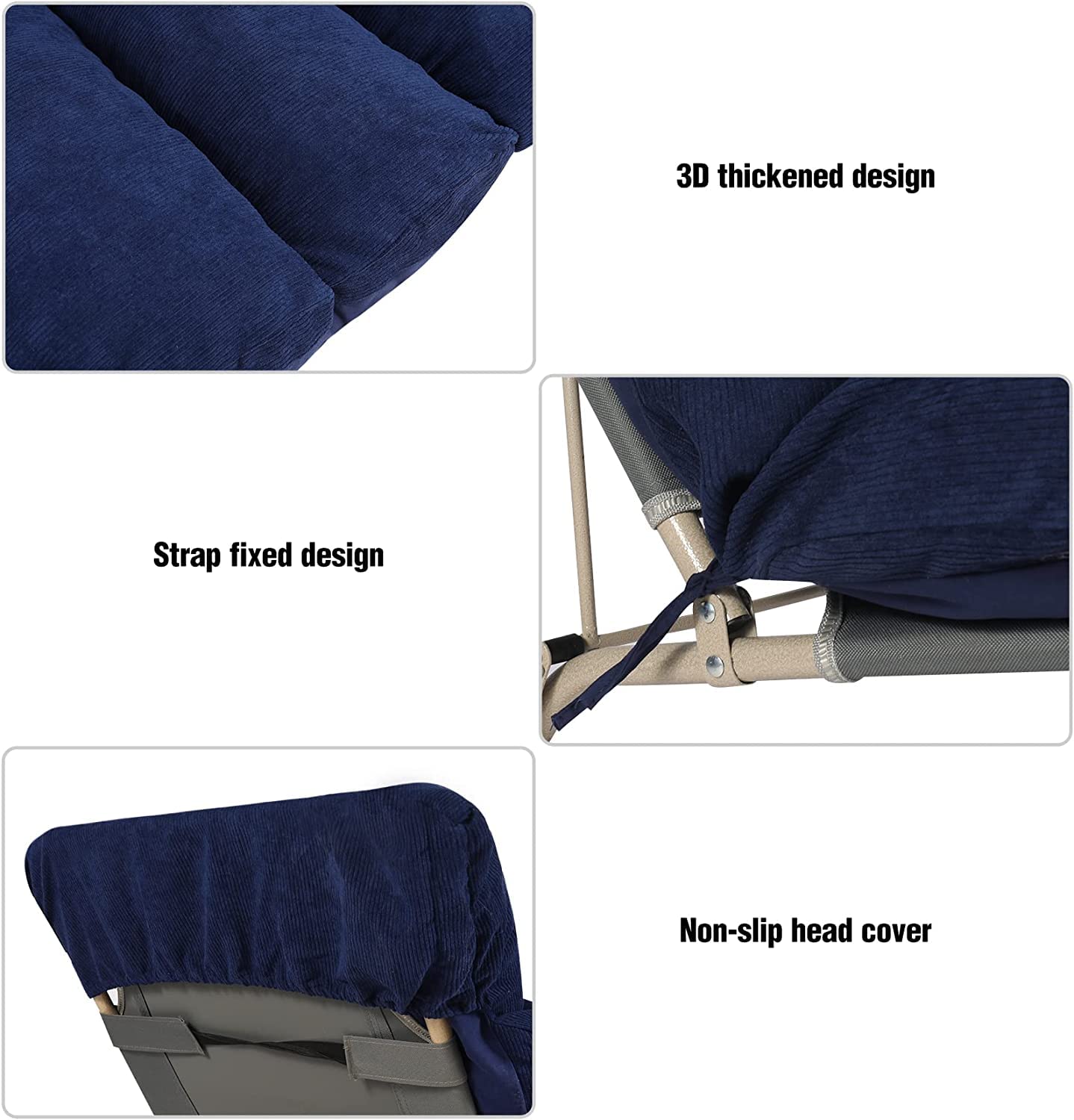 Redcamp Chaise Lounge Cushion For Patio Furniture,67 Inch Zero Gravity Cushion Comfortable Thicker For Indoor Home Office Or Out