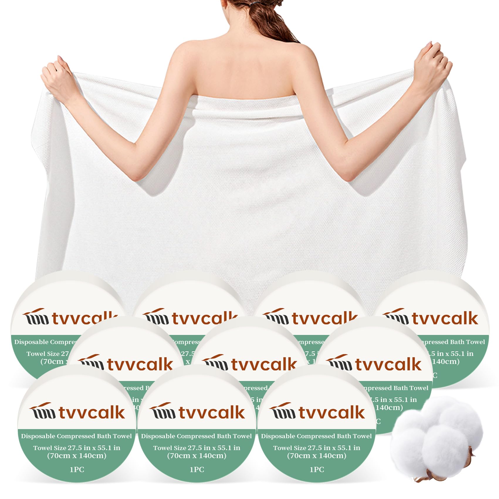 Disposable Bath Towels, 55 x 27.5 Ultra Soft, Quick Dry Disposable Body Towels, Portable Travel Towel for Hotel Camping Beach Sw