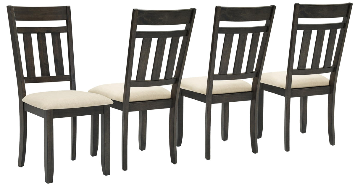 Crosley Furniture Hayden Modern Farmhouse Slat Back Wood Dining Chairs Set of 4, Kitchen Chair, Slate/Crème