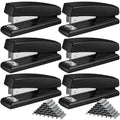 Yahenda 6 Pieces Stapler Desktop Staplers With Staples Heavy Duty Office Stapler 25 Sheet Capacity Desk Staplers For School Offi