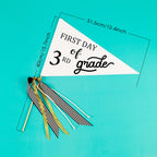 Cinpiuk First Day Of School Flag Diy 2024 Back To School Pennants, First Day Of 3Rd Grade Flag With Ribbons Make Your Own School