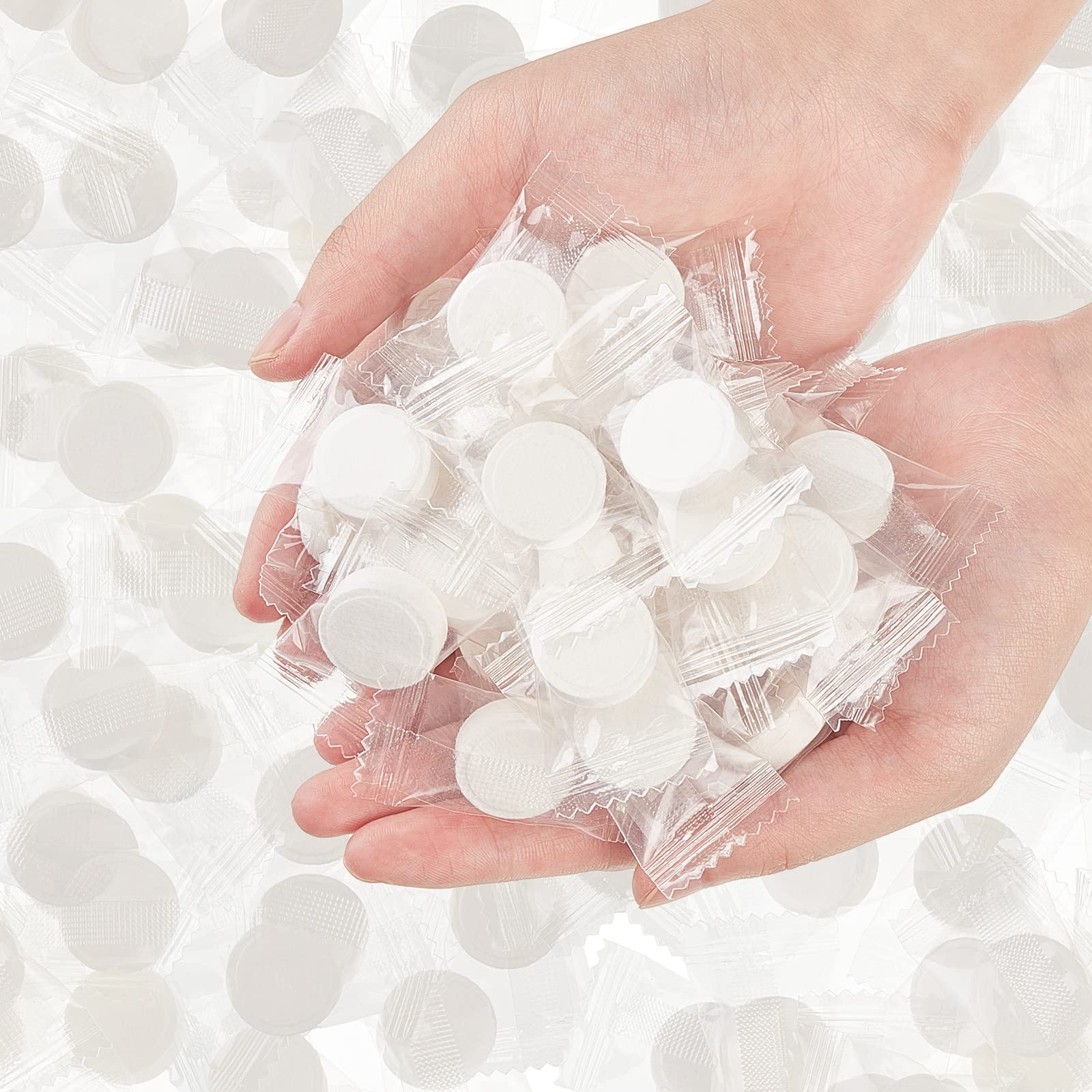 Juexica 1000 Pcs Mini Compressed Paper Towels Tablets Disposable Travel Coin Tissues Cotton Face Washcloths Portable Individual 