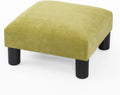 Flipsshoppee 15 Small Footstool Upholstered Ottoman Soft Padded Footrest With NonSkid Wooden Legs, Foot Rest For Desk Couch S