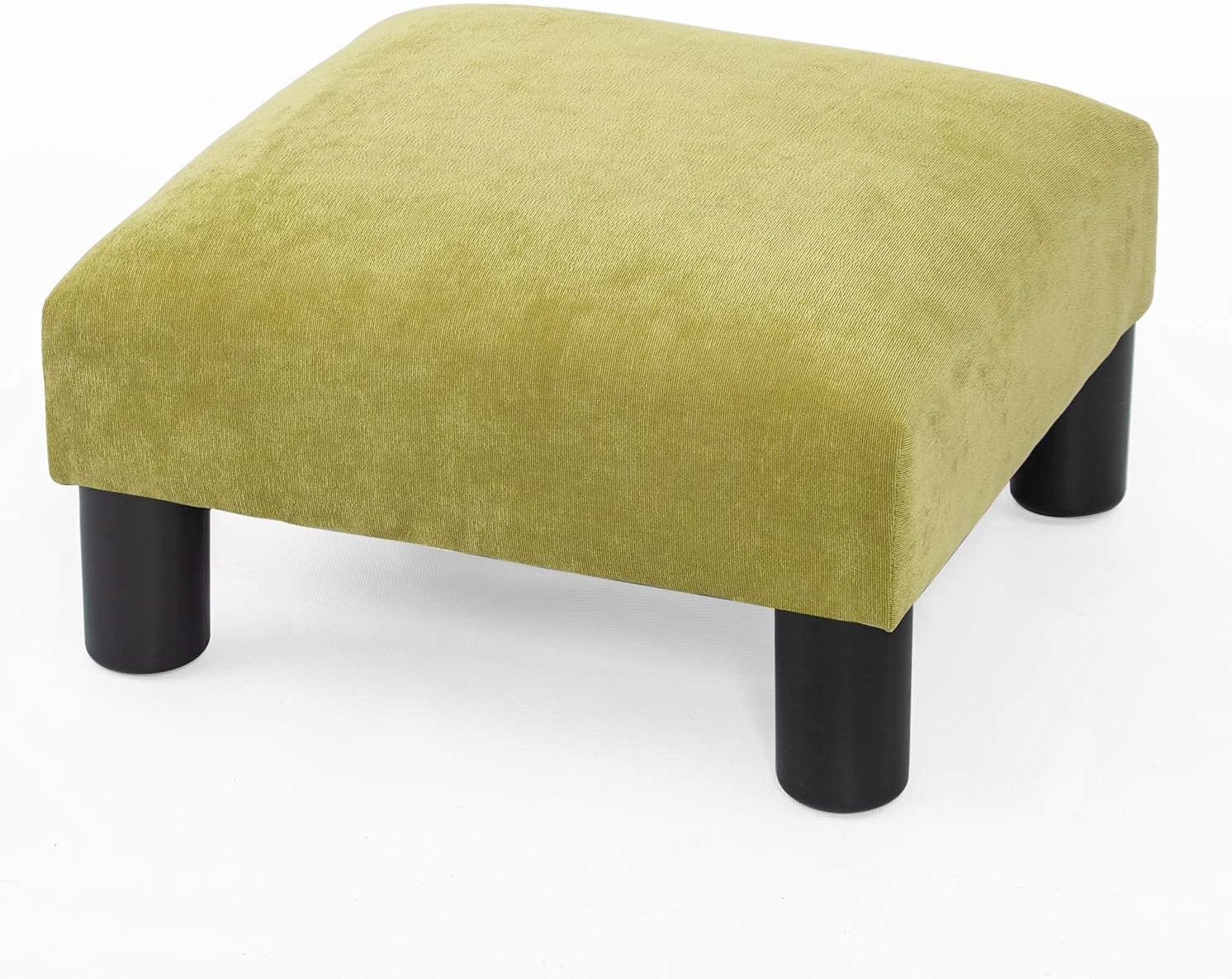 Flipsshoppee 15 Small Footstool Upholstered Ottoman Soft Padded Footrest With NonSkid Wooden Legs, Foot Rest For Desk Couch S
