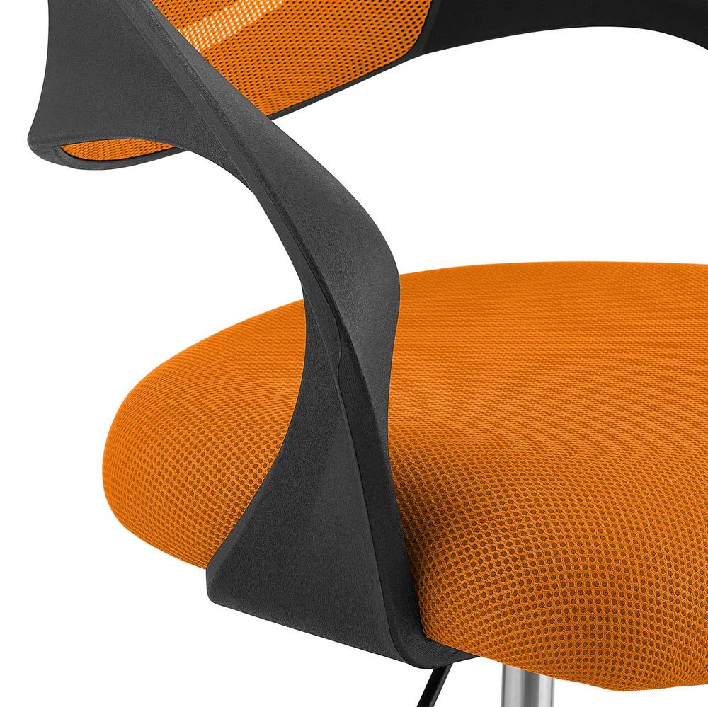 Modway Thrive Drafting Chair - Tall Office Chair For Adjustable Standing Desks In Orange