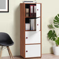 About Space Wooden Cabinet  4 Tier Storage Cabinet For Living Room With Magnetic Door, Space Saving Book Self For Home, Enginee