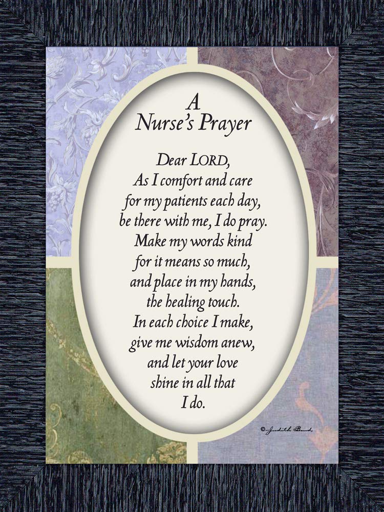 Reflections A Nurses Prayer, for Nurses Gifts, New Nurse Gift, 7x9 77997 (7x9, Charcoal)