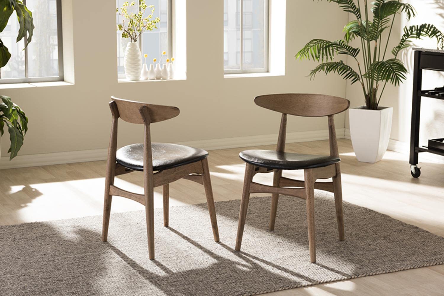 Baxton Studio Edna Faux Leather Dining Chair