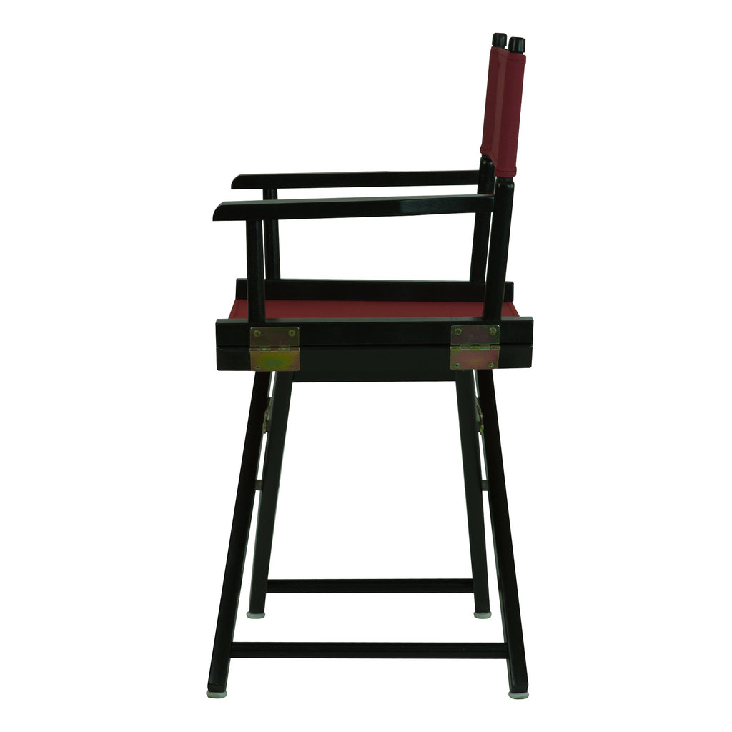 Casual Home 18" Director'S Chair Black Frame With Burgundy Canvas