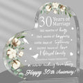 Wedding Present For Her Wife Husband Acrylic Happy Wedding Present For Woman Crystal Heart Marriage Keepsake For Wife Husband Gi