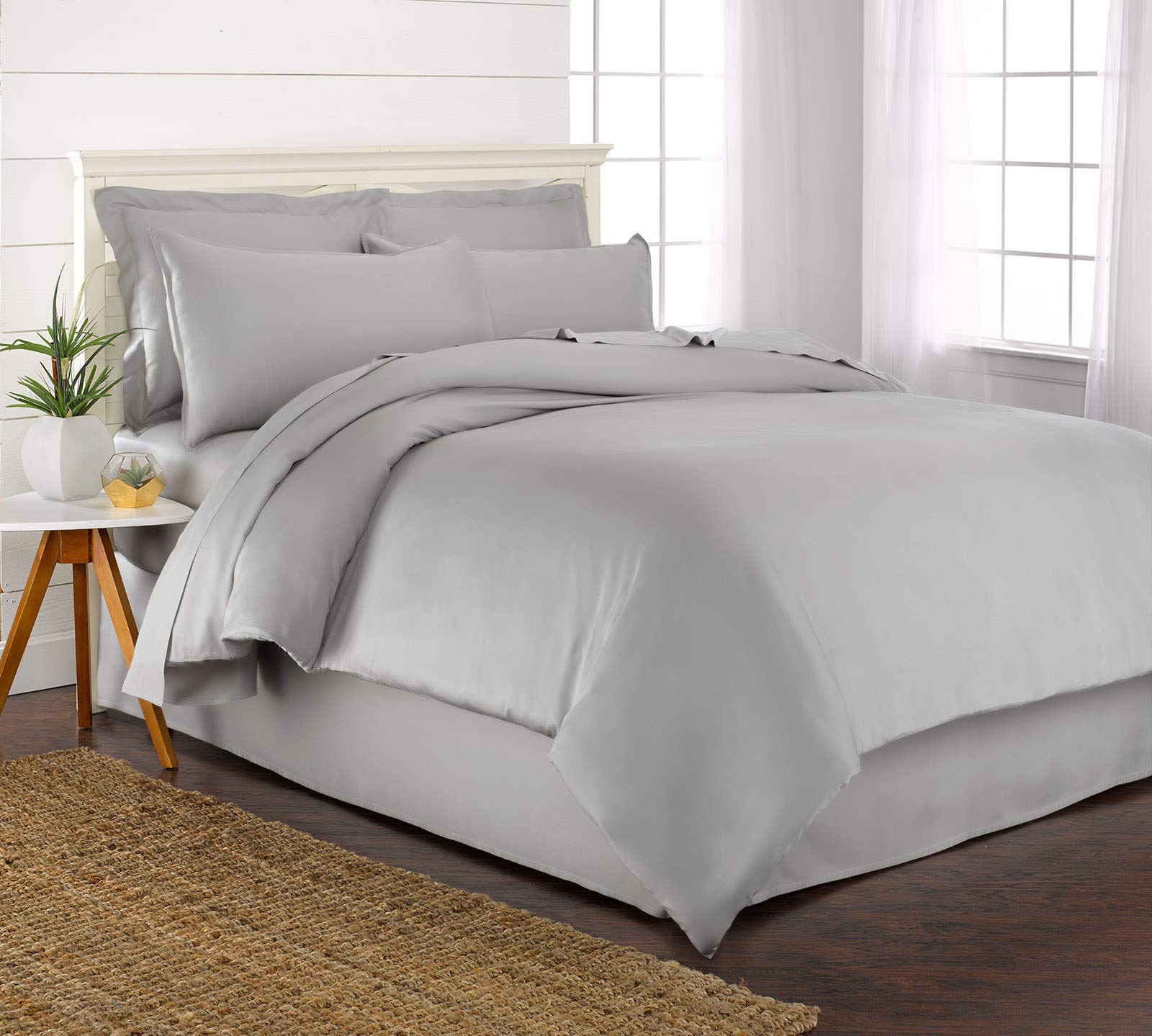 Twin Duvet Cover By Pure Bamboo, 2 Piece Set, Genuine 100% Organic Viscose Derived From Bamboo, Luxuriously Soft And Cooling, 1