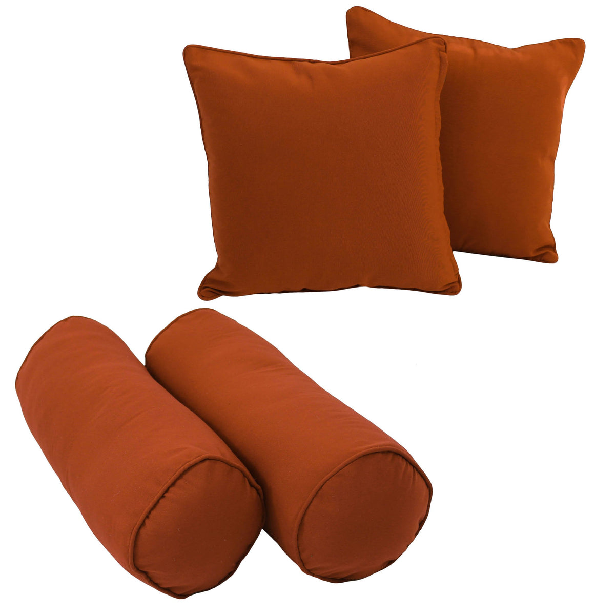 Blazing Needles Corded Twill Throw Pillow Set, Spice 4 Count