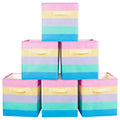 ShellKingdom Storage Bins, Foldable Fabric Storage Cubes And Cloth Storage Organizer Drawer For Closet And Toys Storage, 6 Pack 
