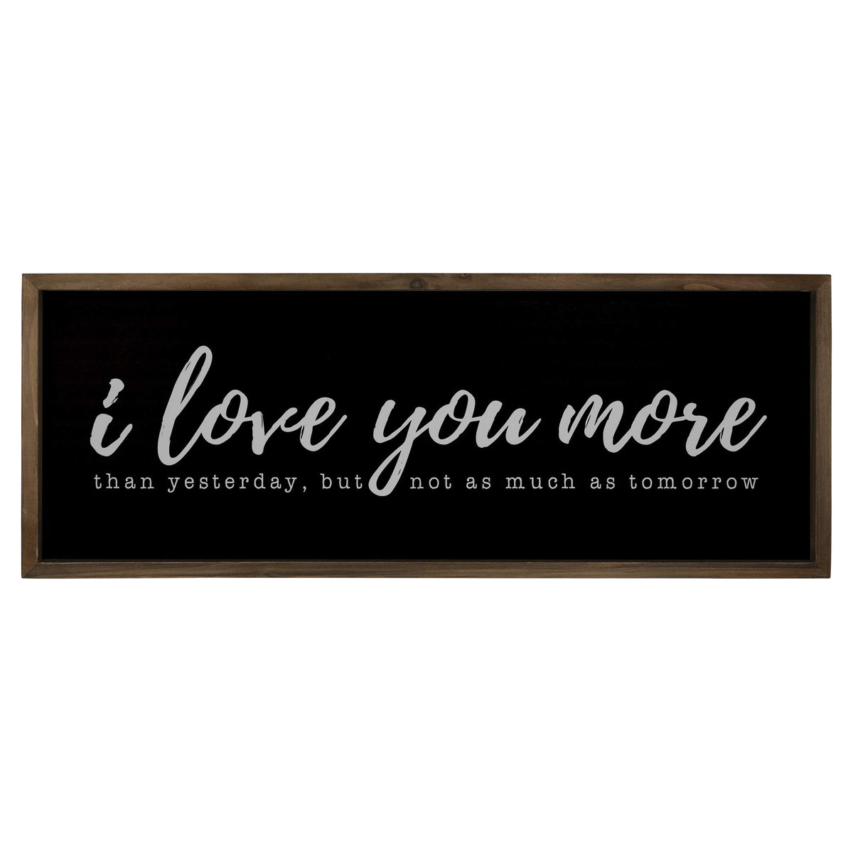 HomeRoots Multi 50% MDF50% Wood Black and White I Love You More Wall Art