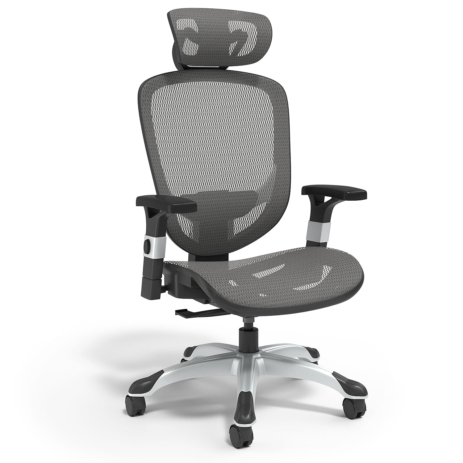 STAPLES Hyken Ergonomic Swivel Task Chair, Adjustable with Breathable Mesh & Lumbar Support, Perfect for Home & Office, Charcoal