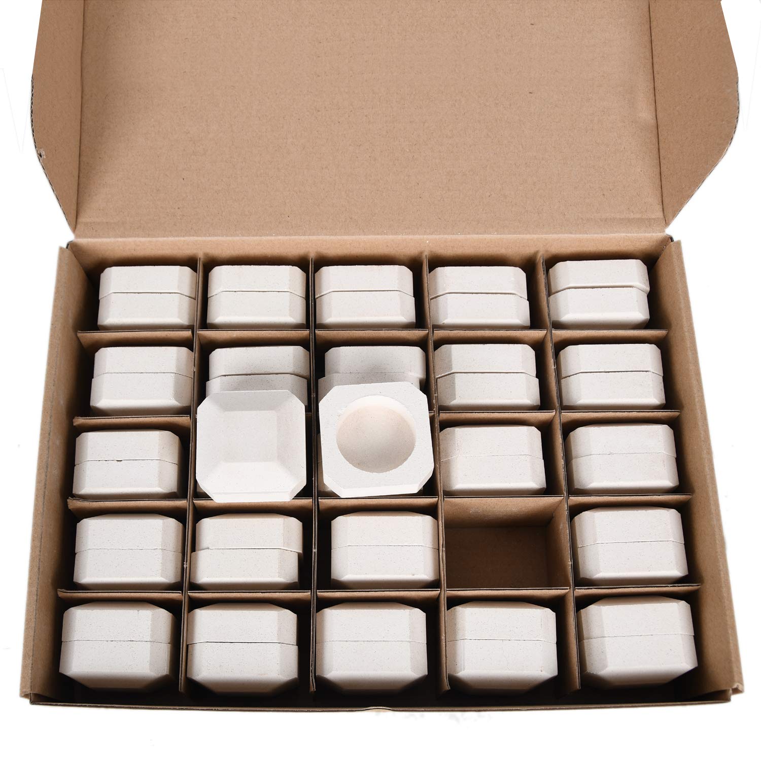 Gassaf Ceramic Briquettes Replacement For Lynx L27, L30, Cs30 Gas Grill, Set Of 50 Pcs Briquettes