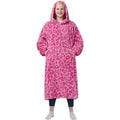 Waitu Wearable Blanket Sweatshirt - Warm Flannel Hoodie With Sleeves And Pocket For Adults And Kids