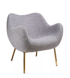 HomeRoots 29' Plush Grey and Gold Comfy Accent Chair