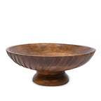 EDHAS Mango Wood Decorative Wooden Bowl Hand Carved Home Decor for Dining Table Center, Living Room, Kitchen D  cor (12' x 12' 