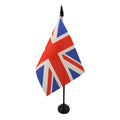 United Kingdom Table Flag 4' X 6' - Uk - British - England Desk Flag 15 X 10 Cm - Black Plastic Stick And Base - Az Flag
