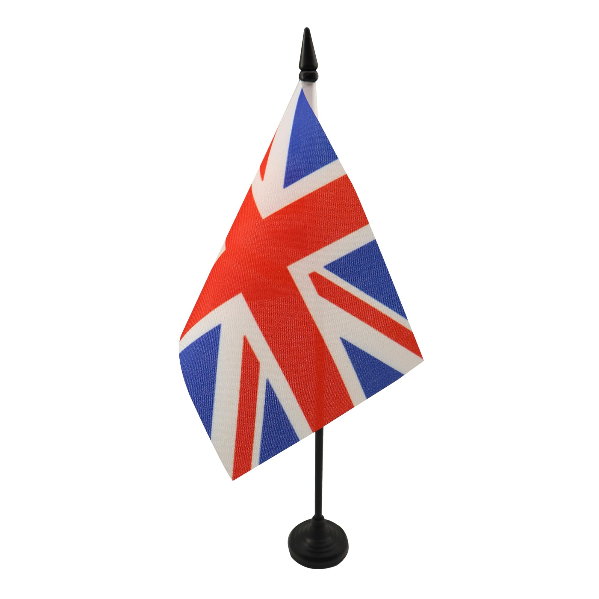 United Kingdom Table Flag 4' X 6' - Uk - British - England Desk Flag 15 X 10 Cm - Black Plastic Stick And Base - Az Flag