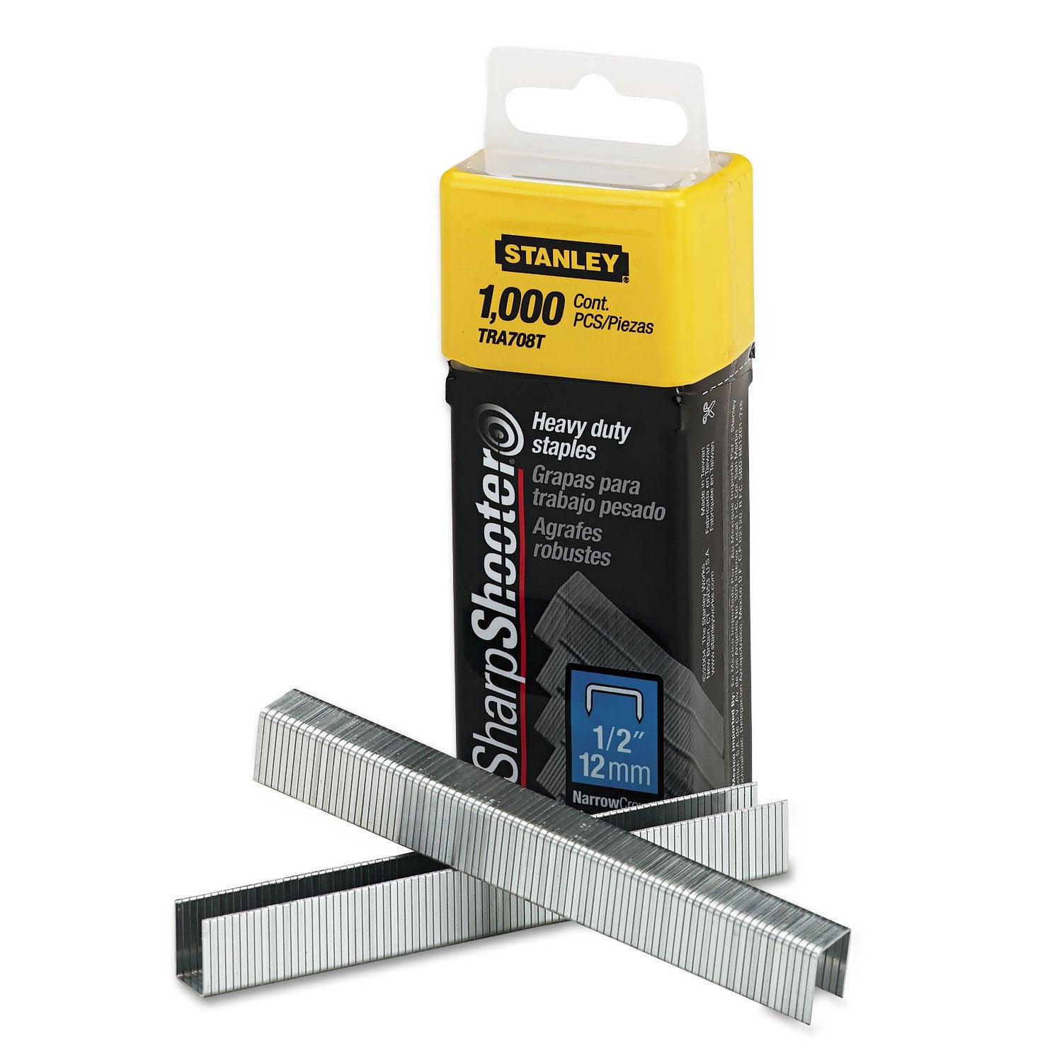 Stanley Tra708T Sharpshooter Heavy-Duty Tacker Staples, 1/2-Inch Leg Length, 1000/Box