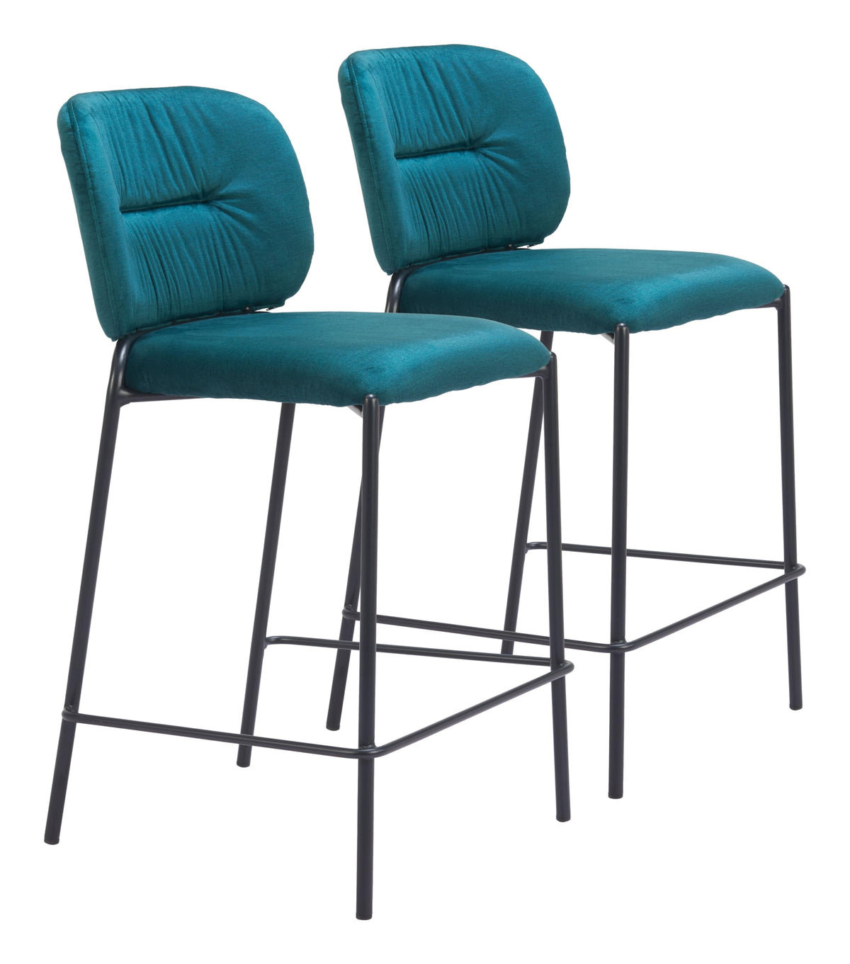 Zuo Plat Counter Stool Green