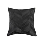 HomeRoots Black & Natural Cowhide Pillow, Microsuede, Polyfill Luxury Pillow with Hidden Zipper For living Room, Bedroom, Sofa, Indoor Pillow, Decor Pillow, Decorative Throw Pillow 18' X 18' X 5'