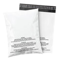 Shop4Mailers 10'X13' Glossy White Poly Bags With Suffocation Warning 2 Mil For Packaging, Shipping - Permanent Adhesive Self S
