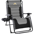Colegence Oversized Padded Zero Gravity Lounge Chair, Foldable Patio Anti Gravity Reclining Chairs Folding Lawn Recliner with Cu