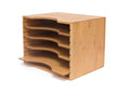 Lipper International 811 Bamboo Wood File Organizer with 4 Dividers, 12 3/4 x 9 1/4 x 9 1/2