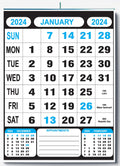 AccuPrints 12 Leaf Single Side 2023, 14 by 20 inch Offices Wall Calendar Large Dates with Space for Marks/Notes, Paper 80 GSM