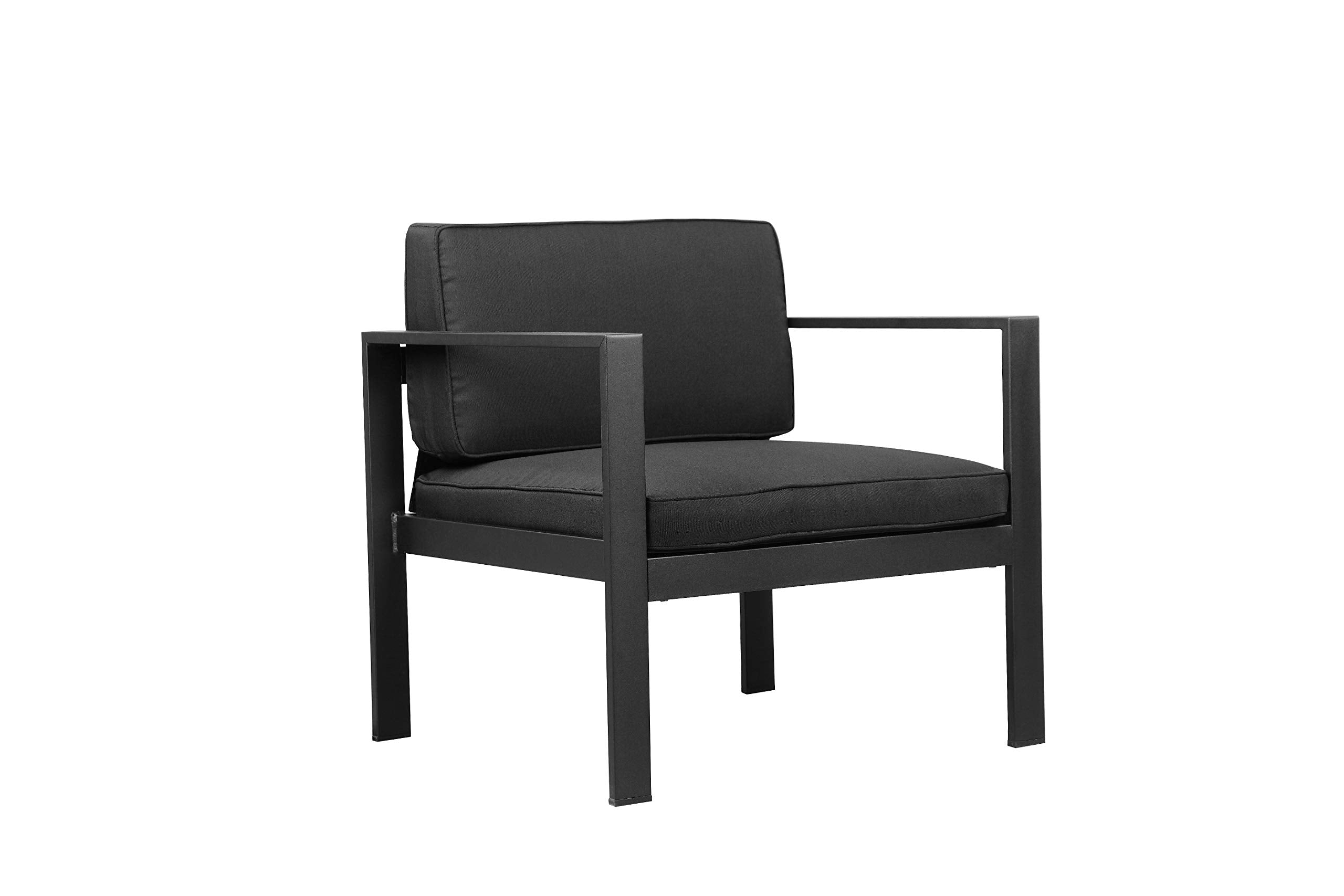 Pangea Home Karen 4 Blk Sofa Set, Black