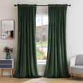 Miulee Olive Green Velvet Curtains Thermal Insulated Blackout Curtain Drapes For Bedroom Living Room Darkening 102 Inches Long Curtains Panels Rod Pocket Set Of 2